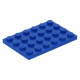 LEGO lapos elem 4x6, kék (3032)